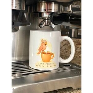 Java Pirate Apparel & Goods White 11 oz Signature Coffee Mug Cup Ceramic